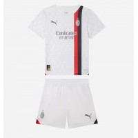 Camisa de time de futebol AC Milan Alvaro Morata #7 Replicas 2º Equipamento Infantil 2024-25 Manga Curta (+ Calças curtas)